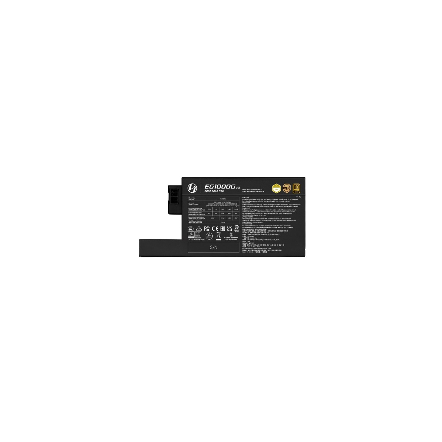 LIAN LI EDGE Gold V2 – Alimentation ATX 3.1 modulaire 80 Plus Gold