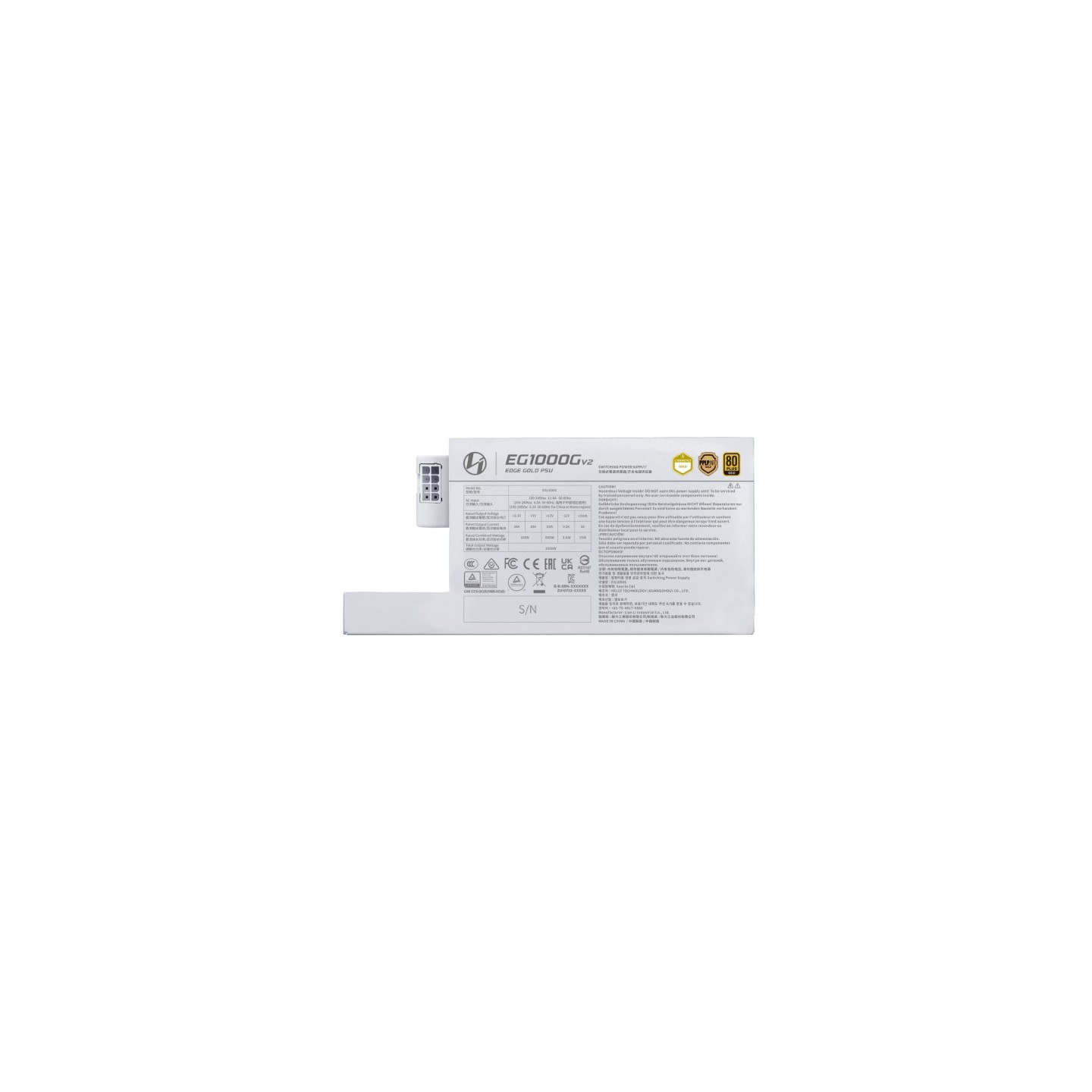 LIAN LI EDGE Gold V2 – Alimentation ATX 3.1 modulaire 80 Plus Gold