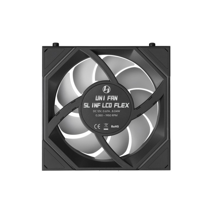 LIAN LI UNI FAN SL-INF FLEX – Ventilateur ARGB 120 mm avec écran LCD 1,8″