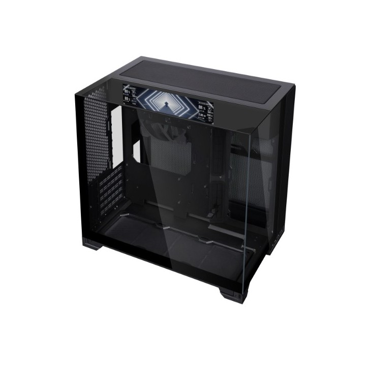 LIAN LI O11 Vision-M – Boîtier compact à double chambre en verre trempé