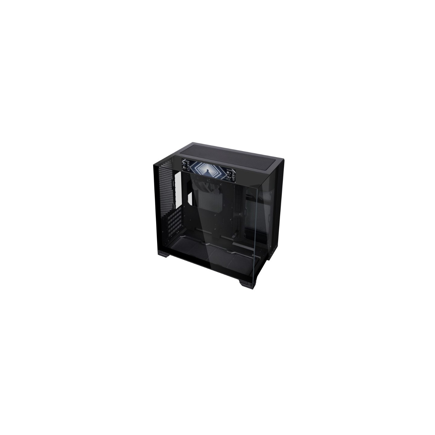 LIAN LI O11 Vision-M – Boîtier compact à double chambre en verre trempé