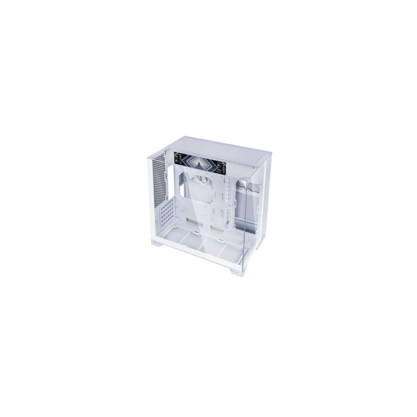 LIAN LI O11 Vision-M – Boîtier compact à double chambre en verre trempé