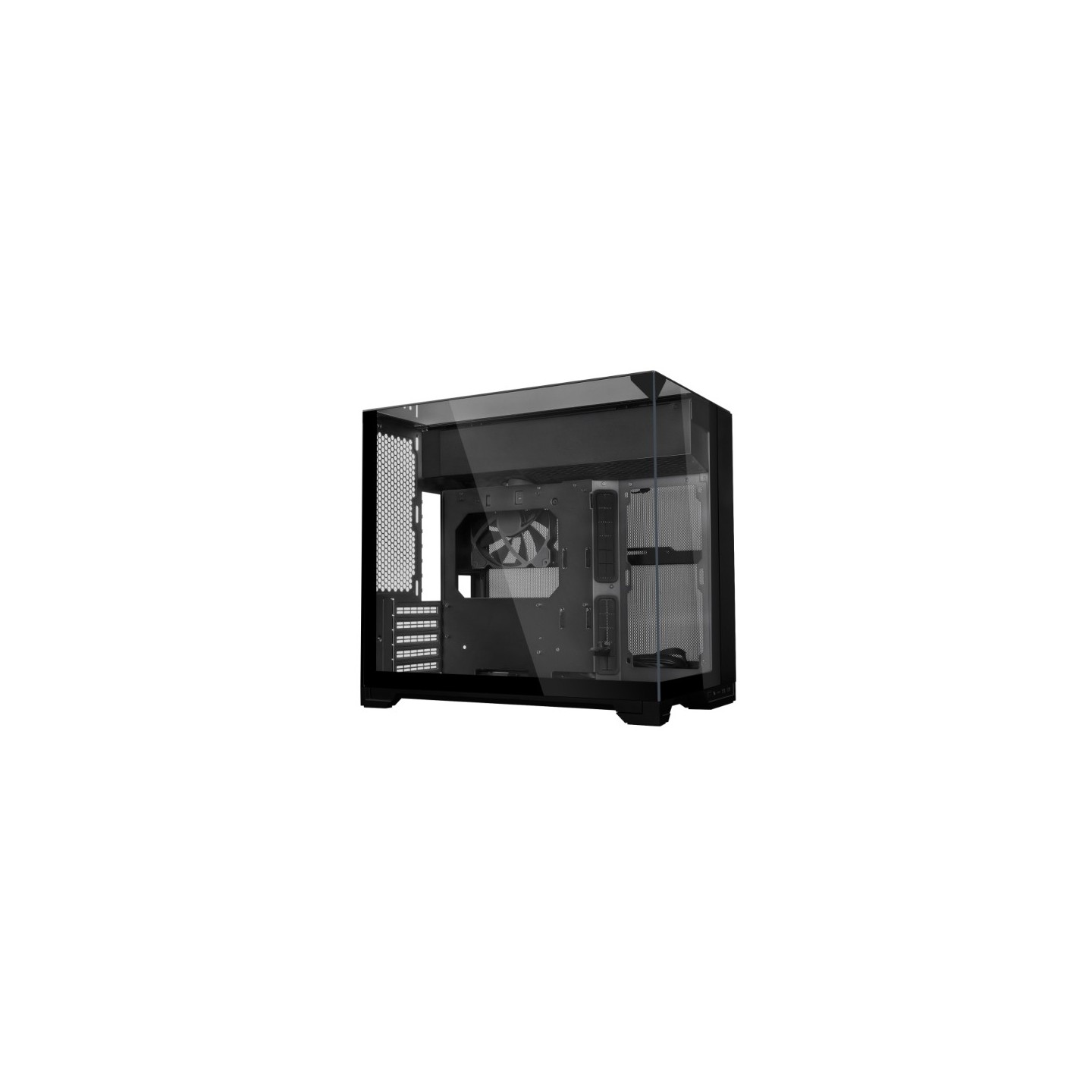 LIAN LI O11 Vision-M – Boîtier compact à double chambre en verre trempé