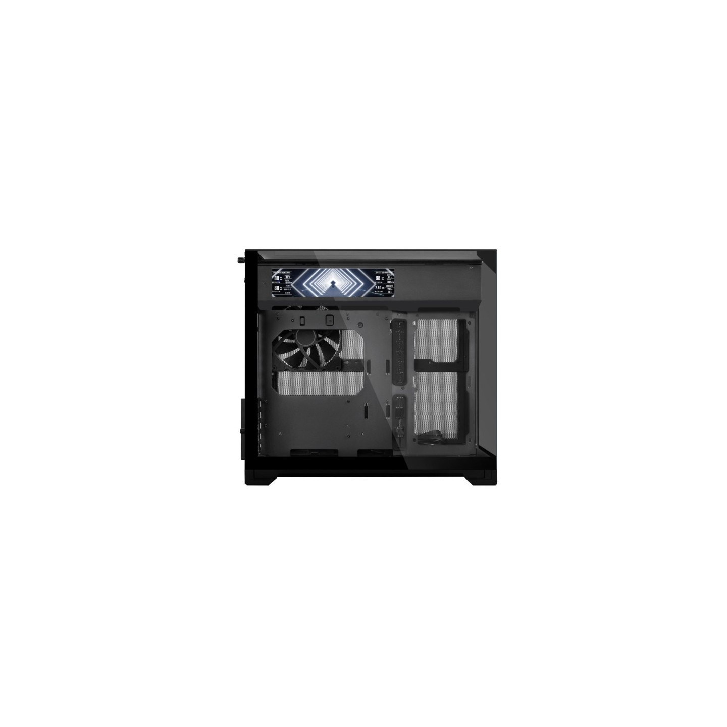 LIAN LI O11 Vision-M – Boîtier compact à double chambre en verre trempé