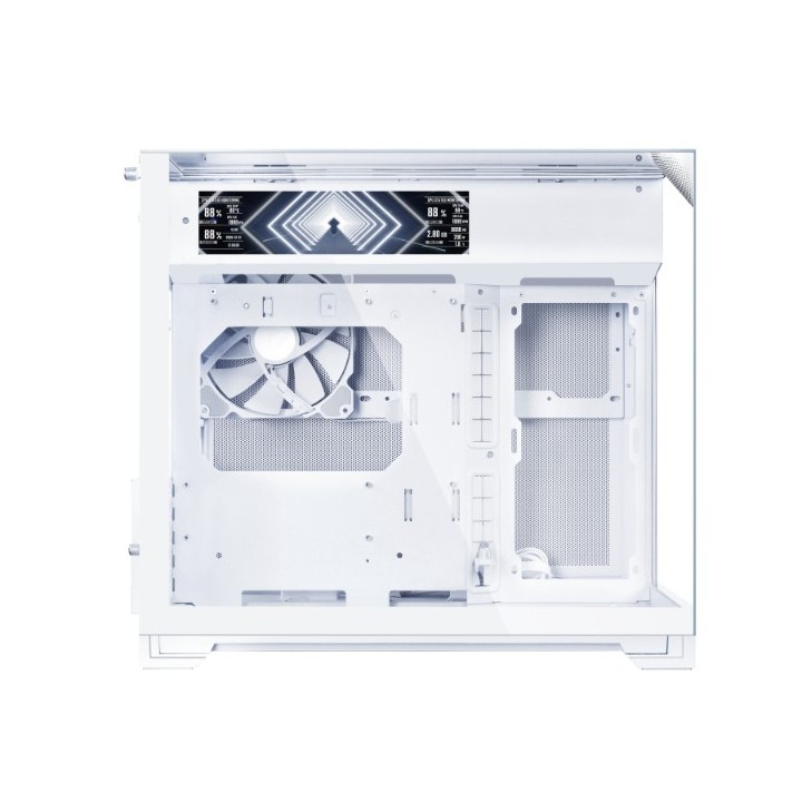 LIAN LI O11 Vision-M – Boîtier compact à double chambre en verre trempé