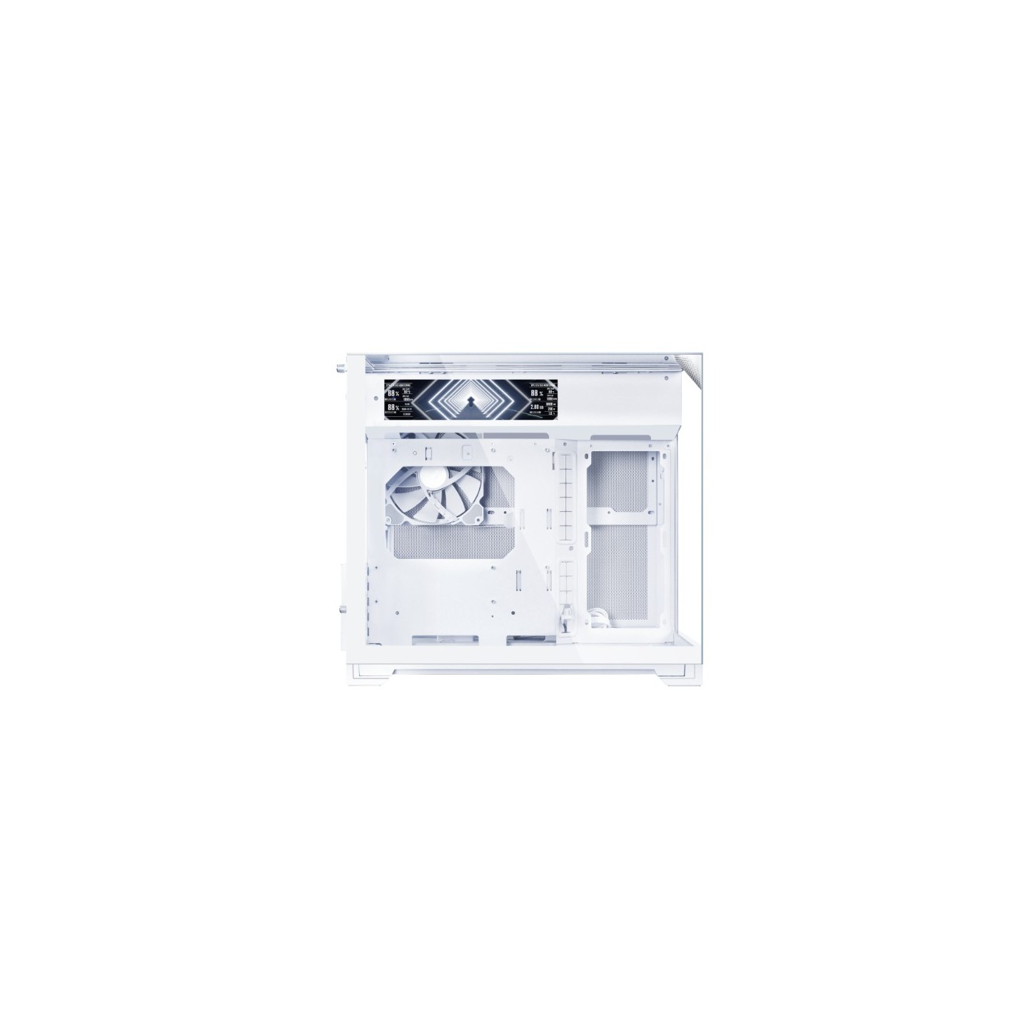 LIAN LI O11 Vision-M – Boîtier compact à double chambre en verre trempé