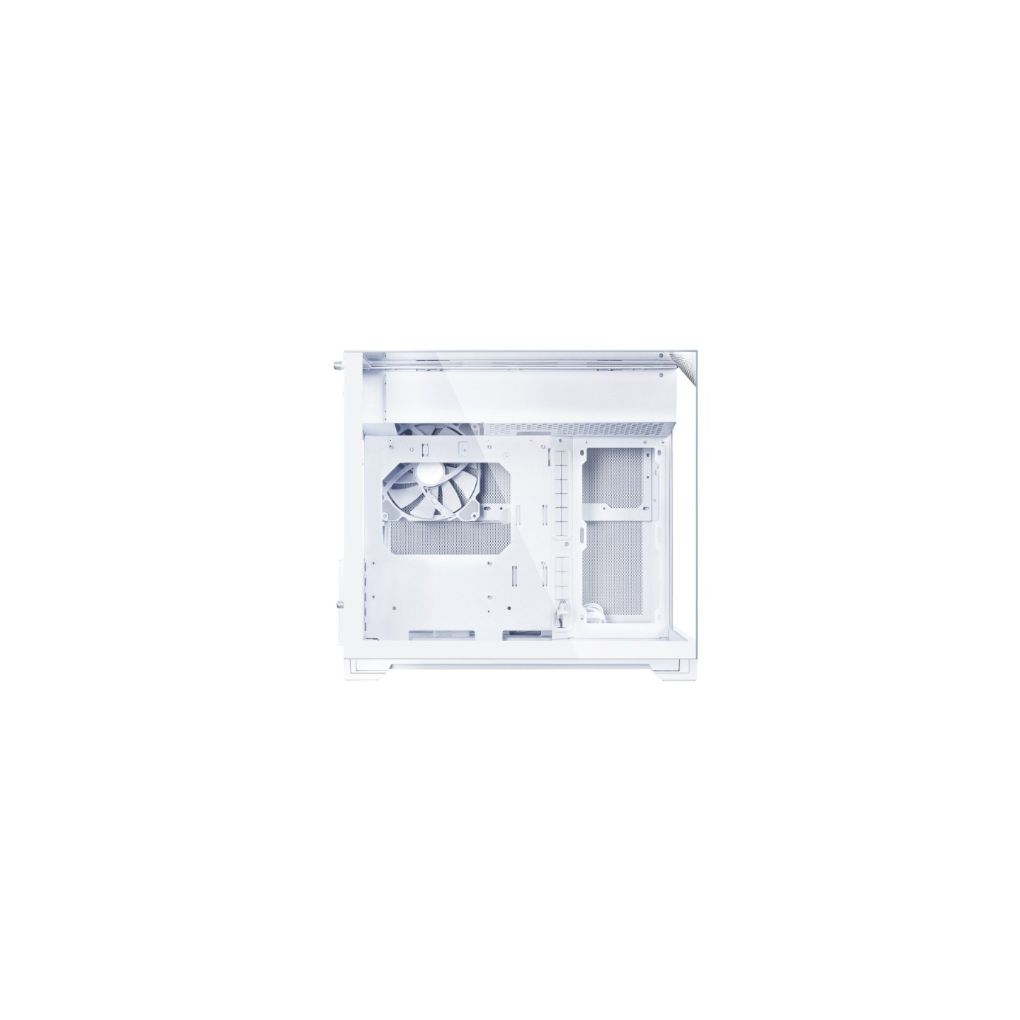 LIAN LI O11 Vision-M – Boîtier compact à double chambre en verre trempé
