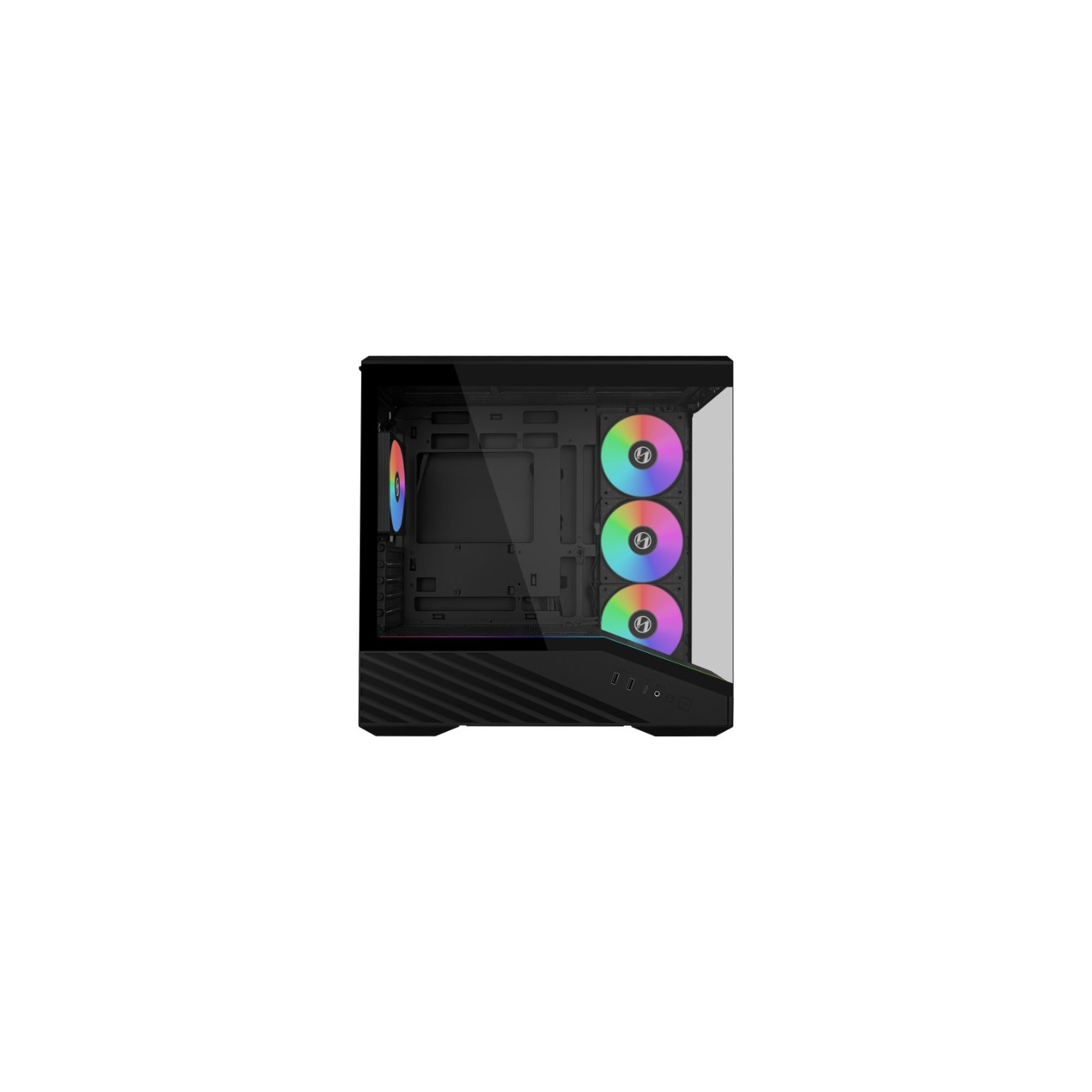 LIAN LI Vector V100 MINI – Boîtier compact mATX en verre trempé, éclairage ARGB