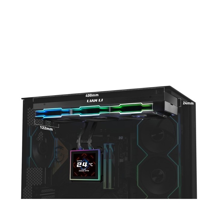 LIAN LI HydroShift II LCD-S – Watercooling AIO 360 mm avec écran LCD 3,4″