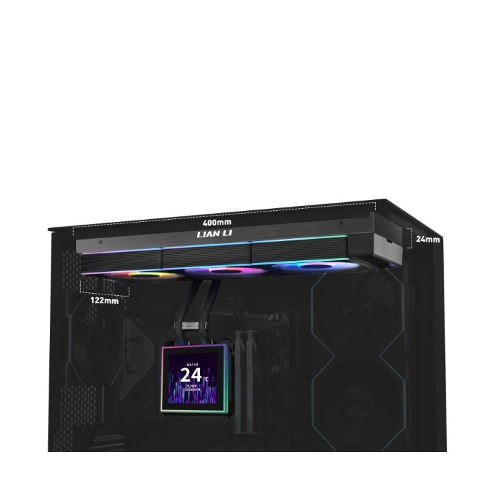 LIAN LI HydroShift II LCD-S – Watercooling AIO 360 mm avec écran LCD 3,4″