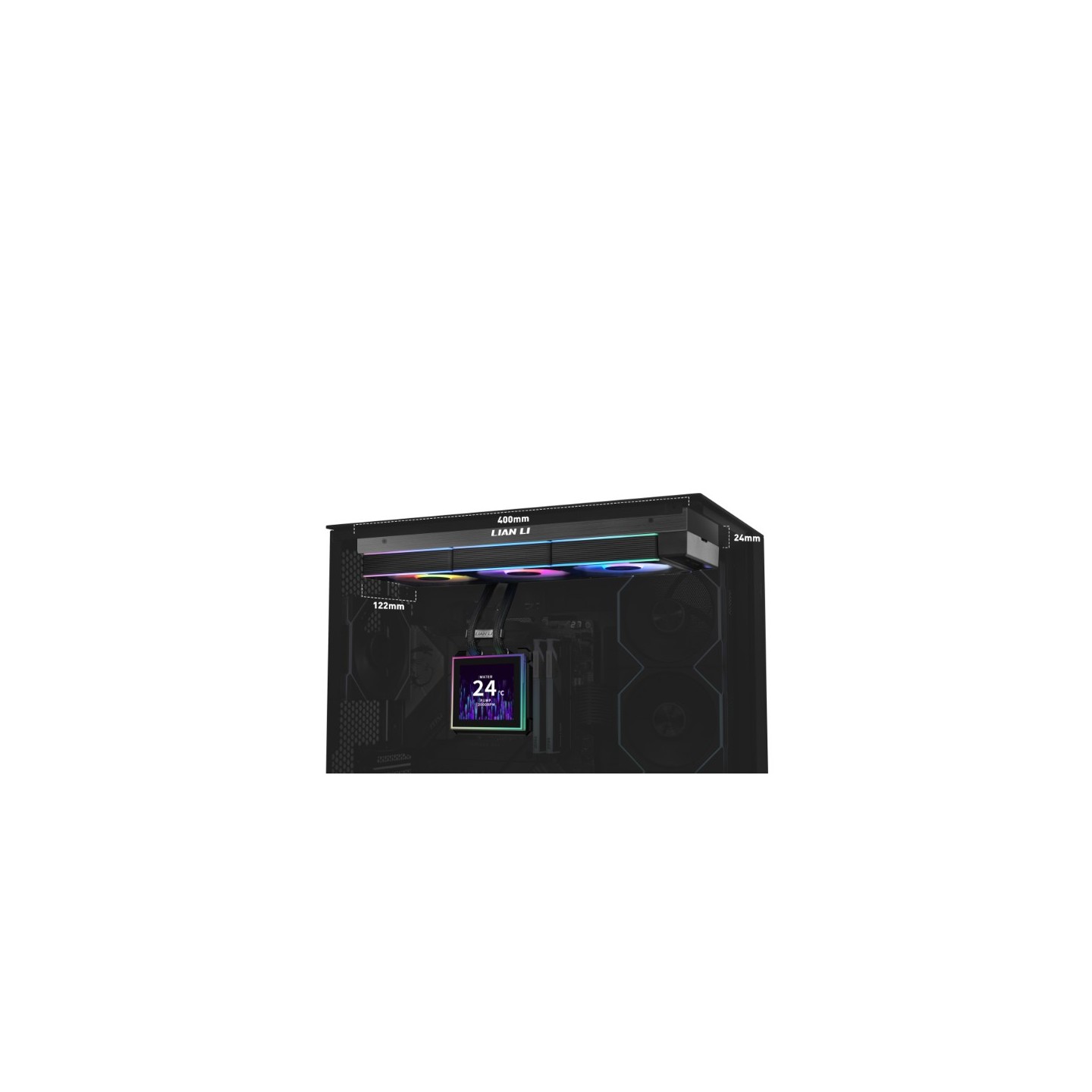 LIAN LI HydroShift II LCD-S – Watercooling AIO 360 mm avec écran LCD 3,4″