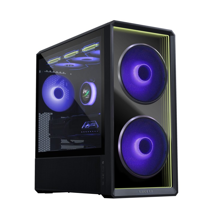 LIAN LI LANCOOL 217 INF – Boîtier moyen tour E-ATX en verre trempé, infinity mirror