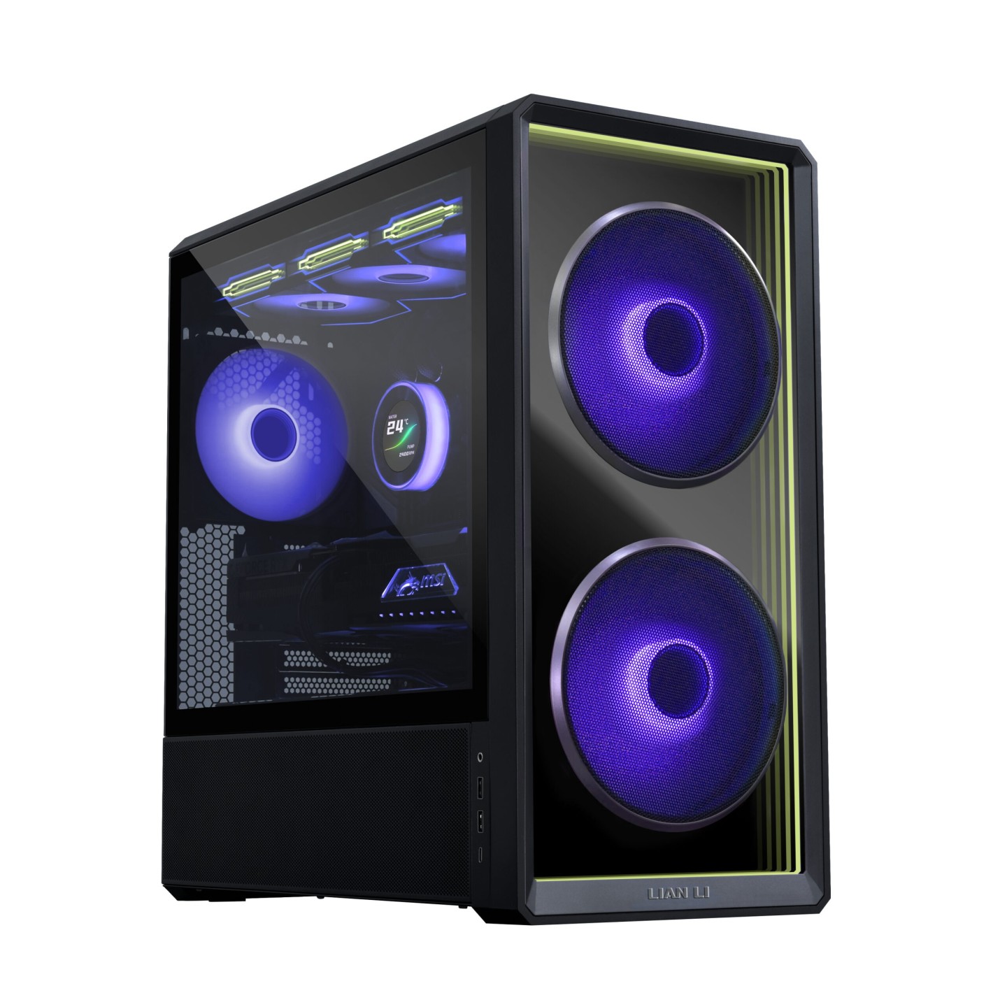 LIAN LI LANCOOL 217 INF – Boîtier moyen tour E-ATX en verre trempé, infinity mirror