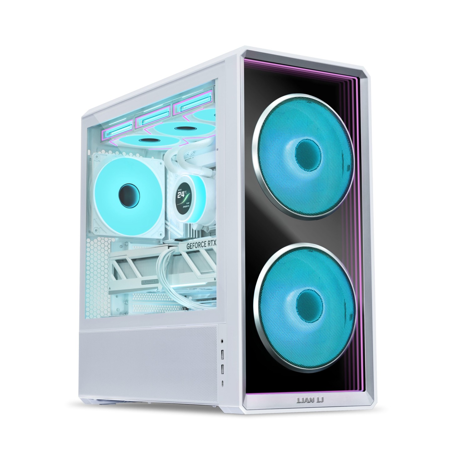 LIAN LI LANCOOL 217 INF – Boîtier moyen tour E-ATX en verre trempé, infinity mirror