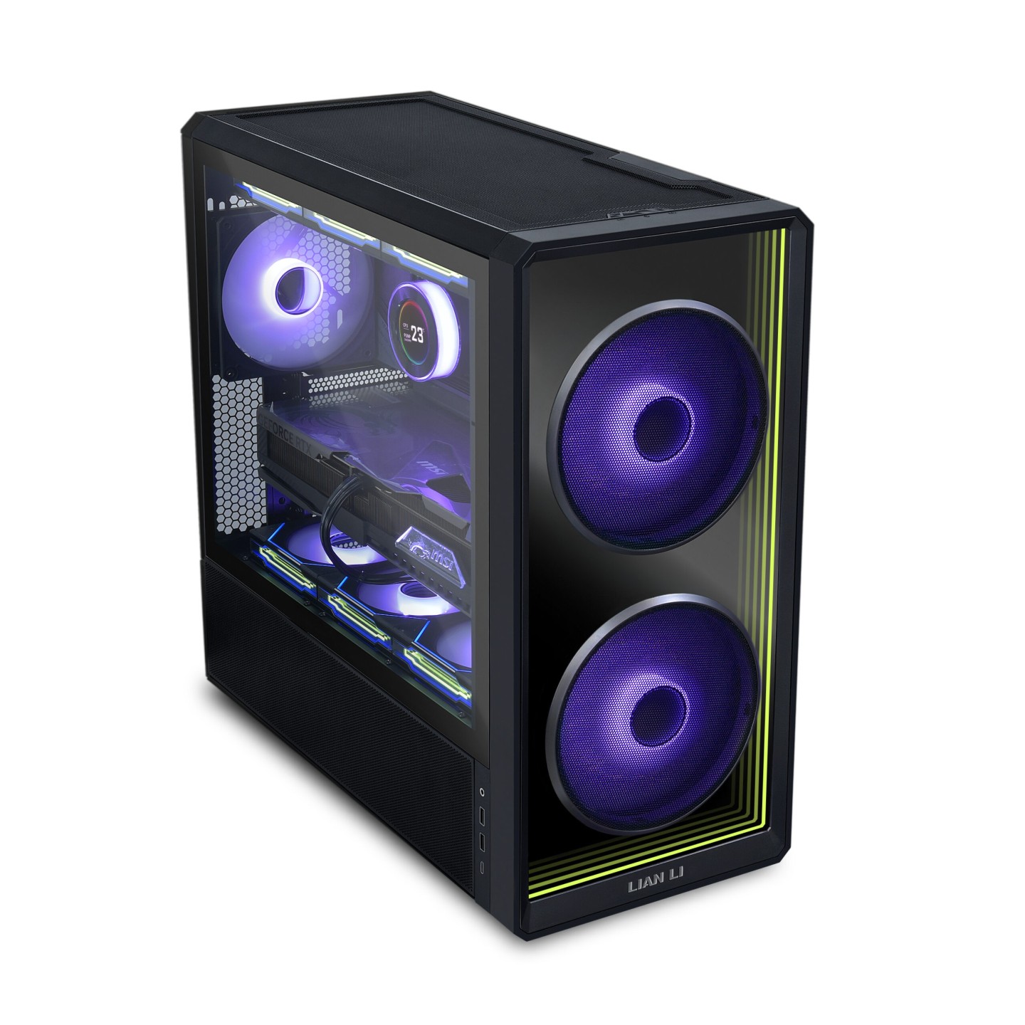 LIAN LI LANCOOL 217 INF – Boîtier moyen tour E-ATX en verre trempé, infinity mirror