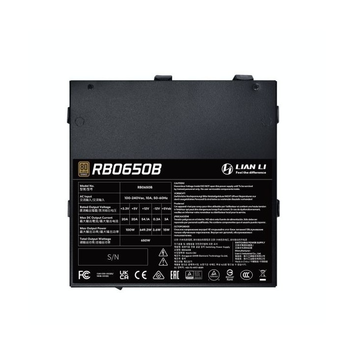 LIAN LI RB – Alimentation ATX 3.1 80 PLUS Bronze de 550 à 750 W