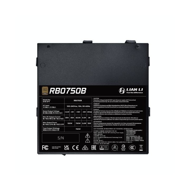 LIAN LI RB – Alimentation ATX 3.1 80 PLUS Bronze de 550 à 750 W