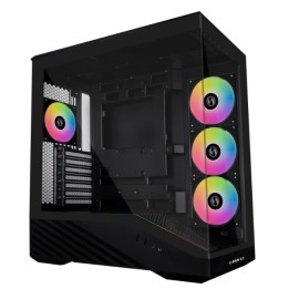 LIAN LI Vector V100 – Boîtier moyen tour en verre trempé avec éclairage ARGB