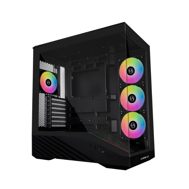 LIAN LI Vector V100 – Boîtier moyen tour en verre trempé avec éclairage ARGB
