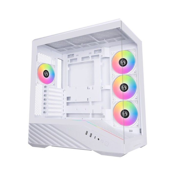 LIAN LI Vector V100 – Boîtier moyen tour en verre trempé avec éclairage ARGB