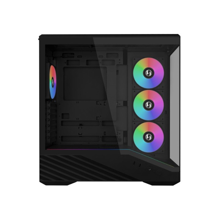 LIAN LI Vector V100 – Boîtier moyen tour en verre trempé avec éclairage ARGB