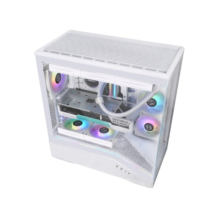 LIAN LI Vector V100 – Boîtier moyen tour en verre trempé avec éclairage ARGB