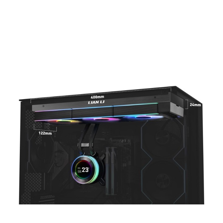 LIAN LI HydroShift II LCD-C – Watercooling AIO 360 mm avec écran LCD 2,1″