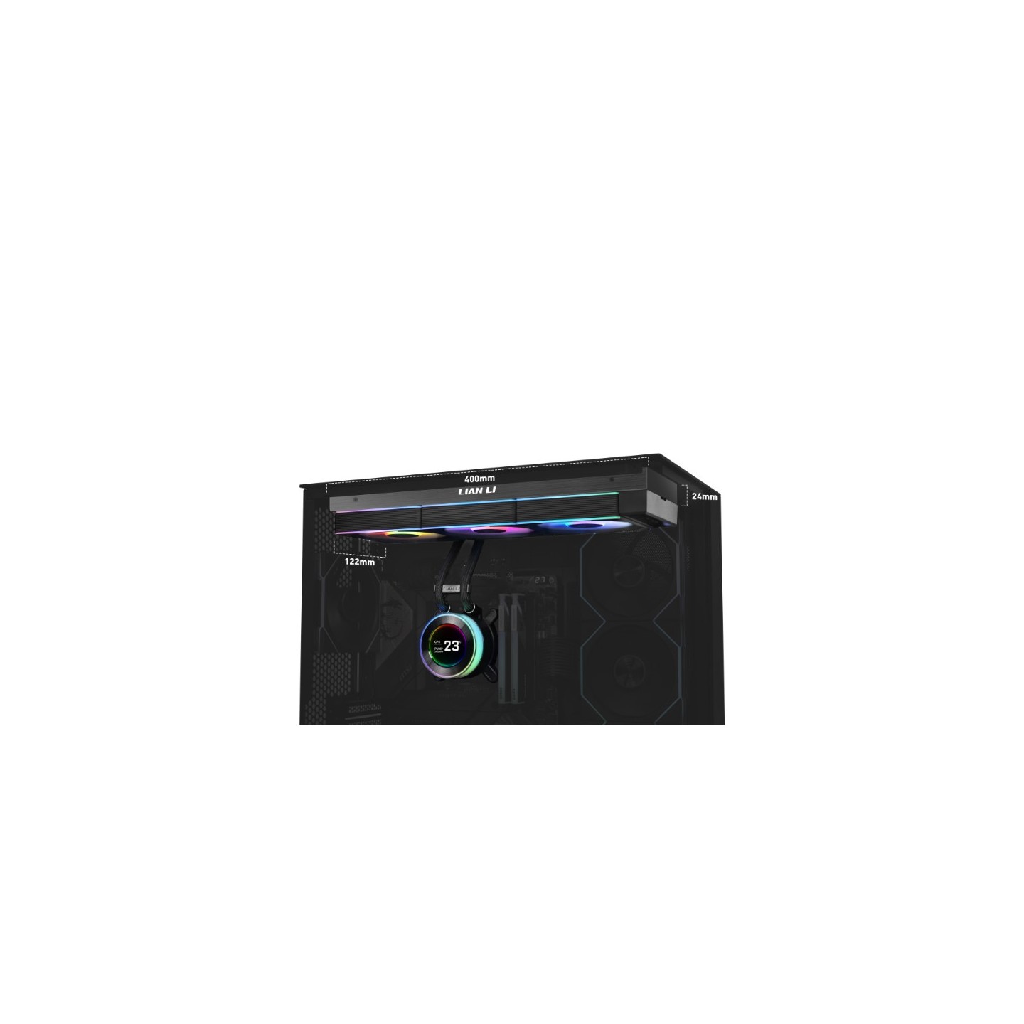 LIAN LI HydroShift II LCD-C – Watercooling AIO 360 mm avec écran LCD 2,1″