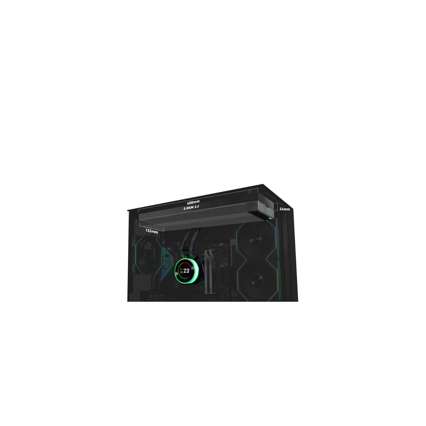 LIAN LI HydroShift II LCD-C – Watercooling AIO 360 mm avec écran LCD 2,1″