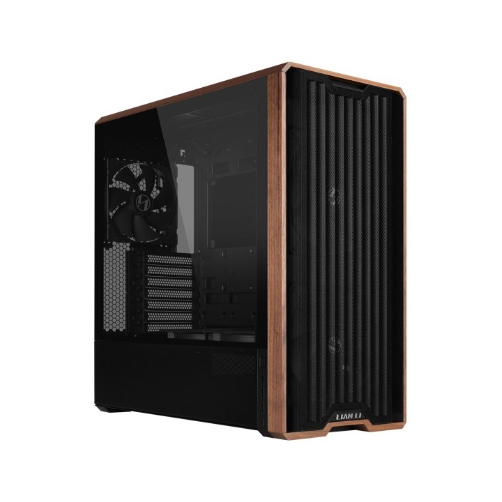 LIAN LI LANCOOL 217 – Boîtier moyen tour E-ATX en verre trempé, façade bois