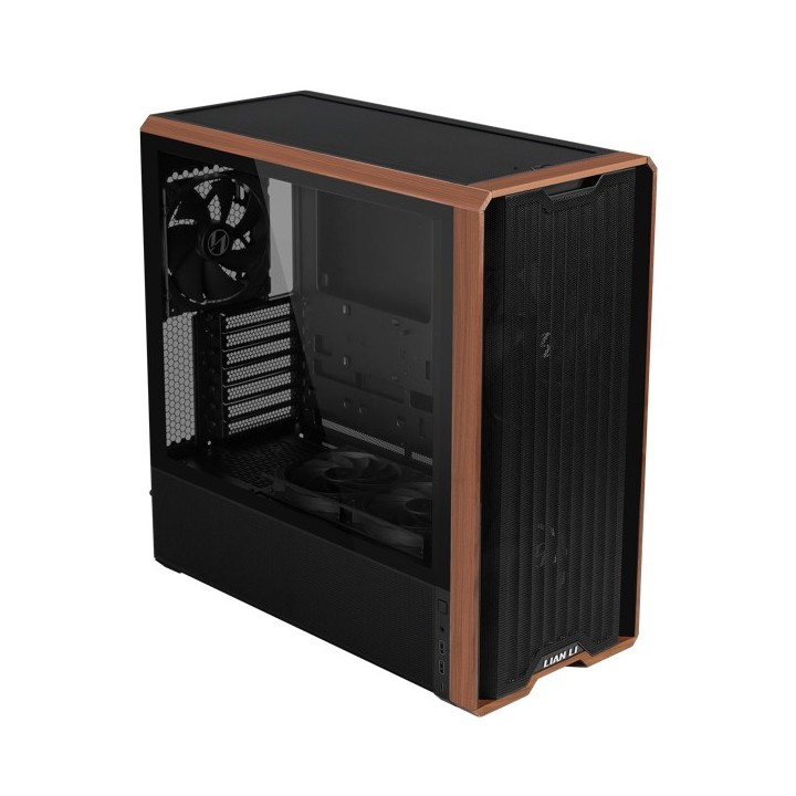 LIAN LI LANCOOL 217 – Boîtier moyen tour E-ATX en verre trempé, façade bois