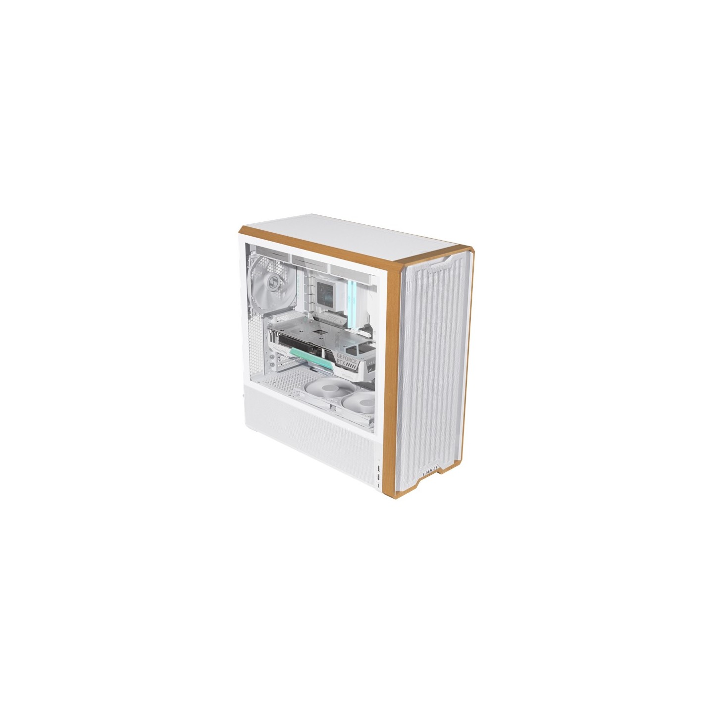LIAN LI LANCOOL 217 – Boîtier moyen tour E-ATX en verre trempé, façade bois
