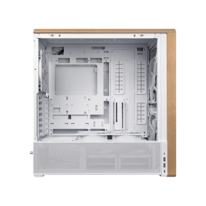 LIAN LI LANCOOL 217 – Boîtier moyen tour E-ATX en verre trempé, façade bois