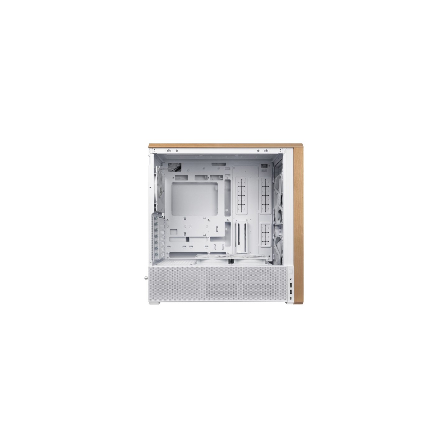 LIAN LI LANCOOL 217 – Boîtier moyen tour E-ATX en verre trempé, façade bois