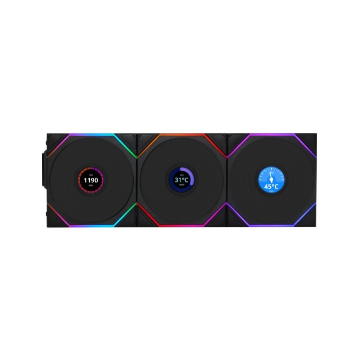 LIAN LI UNI FAN TL Wireless – Ventilateur ARGB sans fil 120 mm avec écran LCD 1,6″