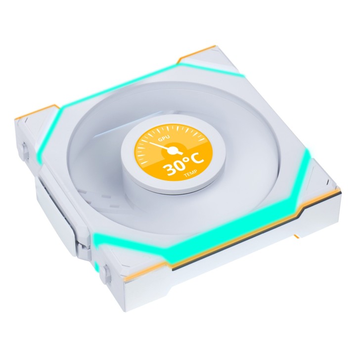 LIAN LI UNI FAN SL Wireless – Ventilateur ARGB sans fil 120 mm avec écran LCD 1,6″