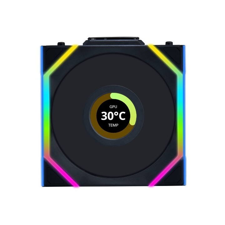LIAN LI UNI FAN SL Wireless – Ventilateur ARGB sans fil 120 mm avec écran LCD 1,6″