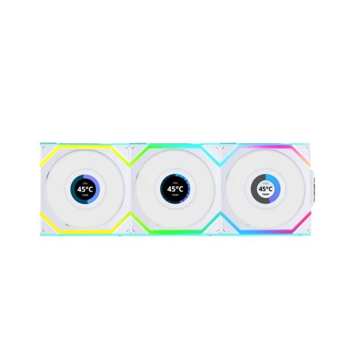 LIAN LI UNI FAN SL Wireless – Ventilateur ARGB sans fil 120 mm avec écran LCD 1,6″