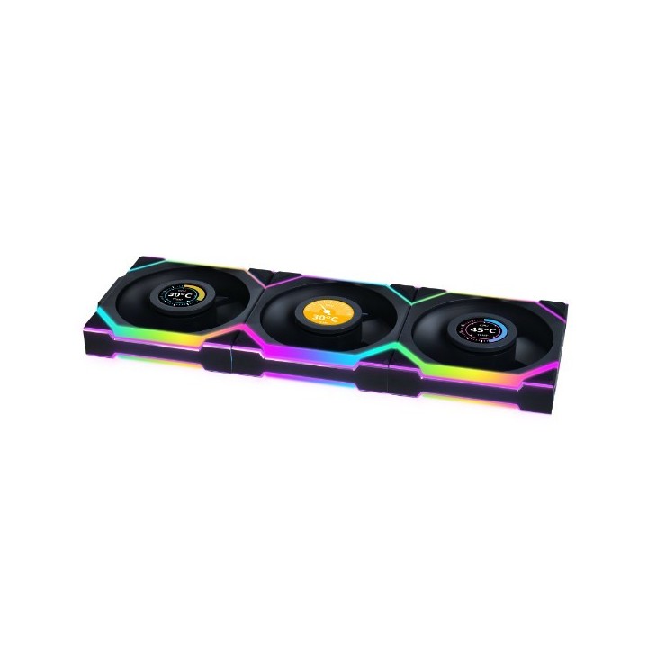 LIAN LI UNI FAN SL Wireless – Ventilateur ARGB sans fil 120 mm avec écran LCD 1,6″