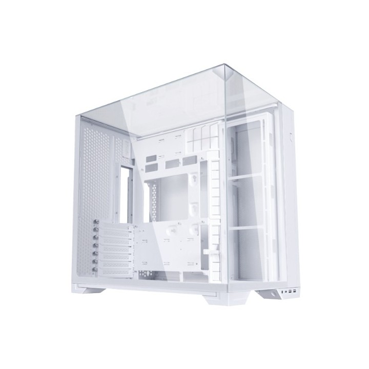 LIAN LI O11 Vision Compact – Boîtier compact avec panneau supérieur verre ou mesh
