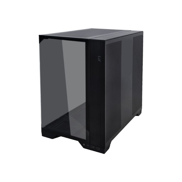 LIAN LI O11 Vision Compact – Boîtier compact avec panneau supérieur verre ou mesh