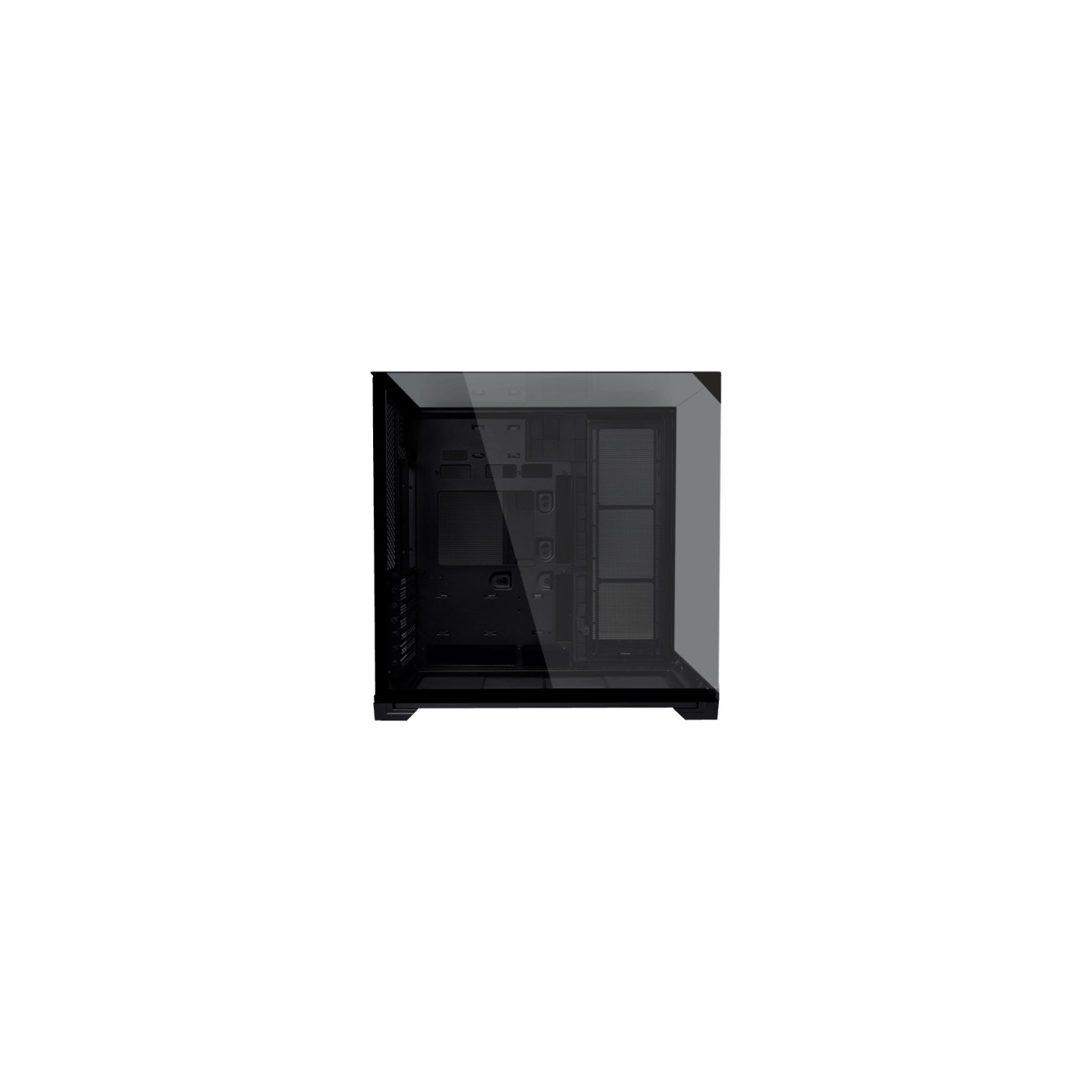 LIAN LI O11 Vision Compact – Boîtier compact avec panneau supérieur verre ou mesh