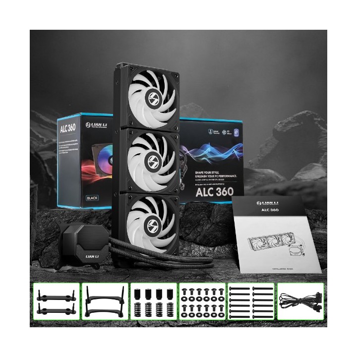 LIAN LI ALC 360 – Watercooling AIO 360 mm avec pompe Asetek et ventilateurs ARGB