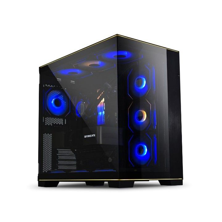 LIAN LI O11 Dynamic EVO RGB – Boîtier moyen tour en verre trempé, double bande ARGB