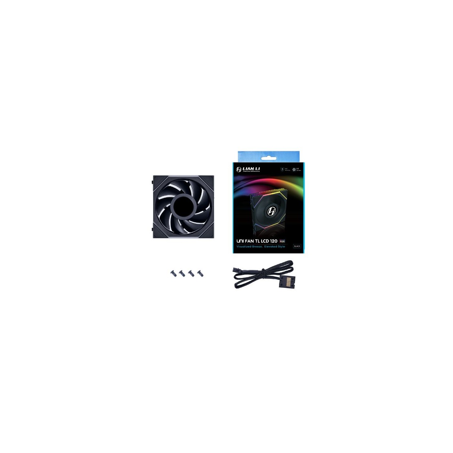 LIAN LI UNI FAN TL LCD – Ventilateur ARGB 120/140 mm avec écran LCD 1,6″