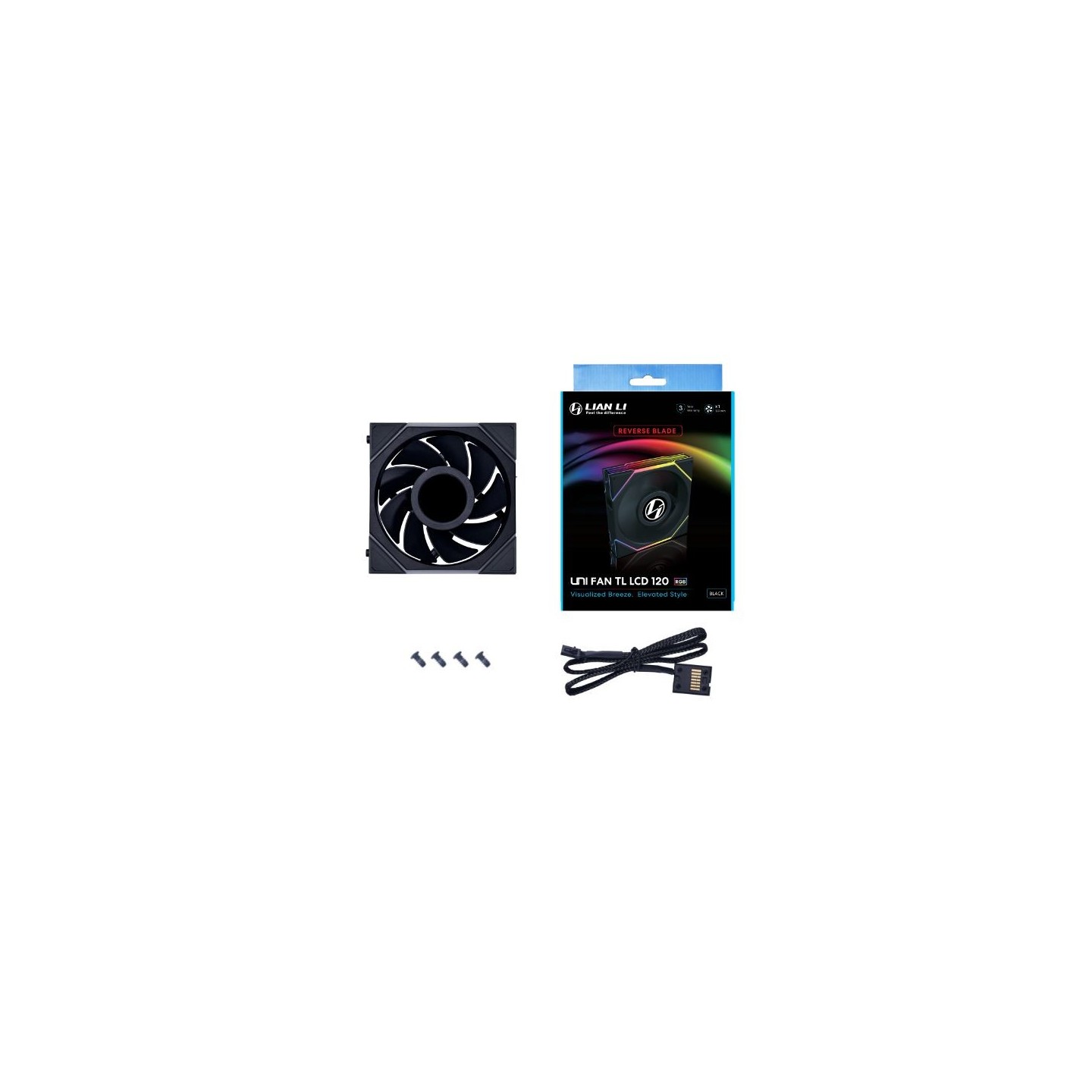 LIAN LI UNI FAN TL LCD – Ventilateur ARGB 120/140 mm avec écran LCD 1,6″