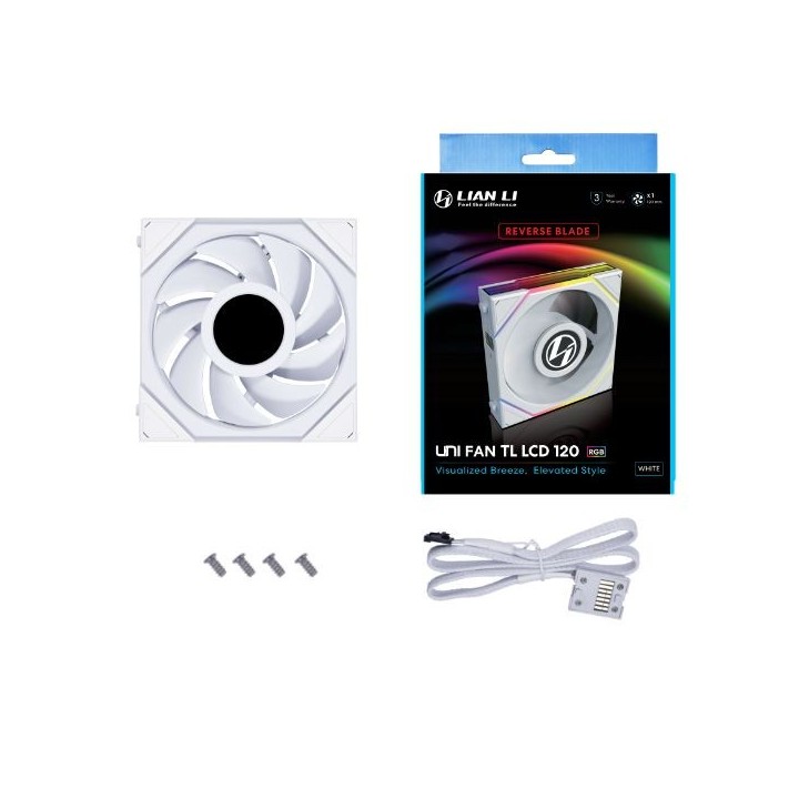 LIAN LI UNI FAN TL LCD – Ventilateur ARGB 120/140 mm avec écran LCD 1,6″