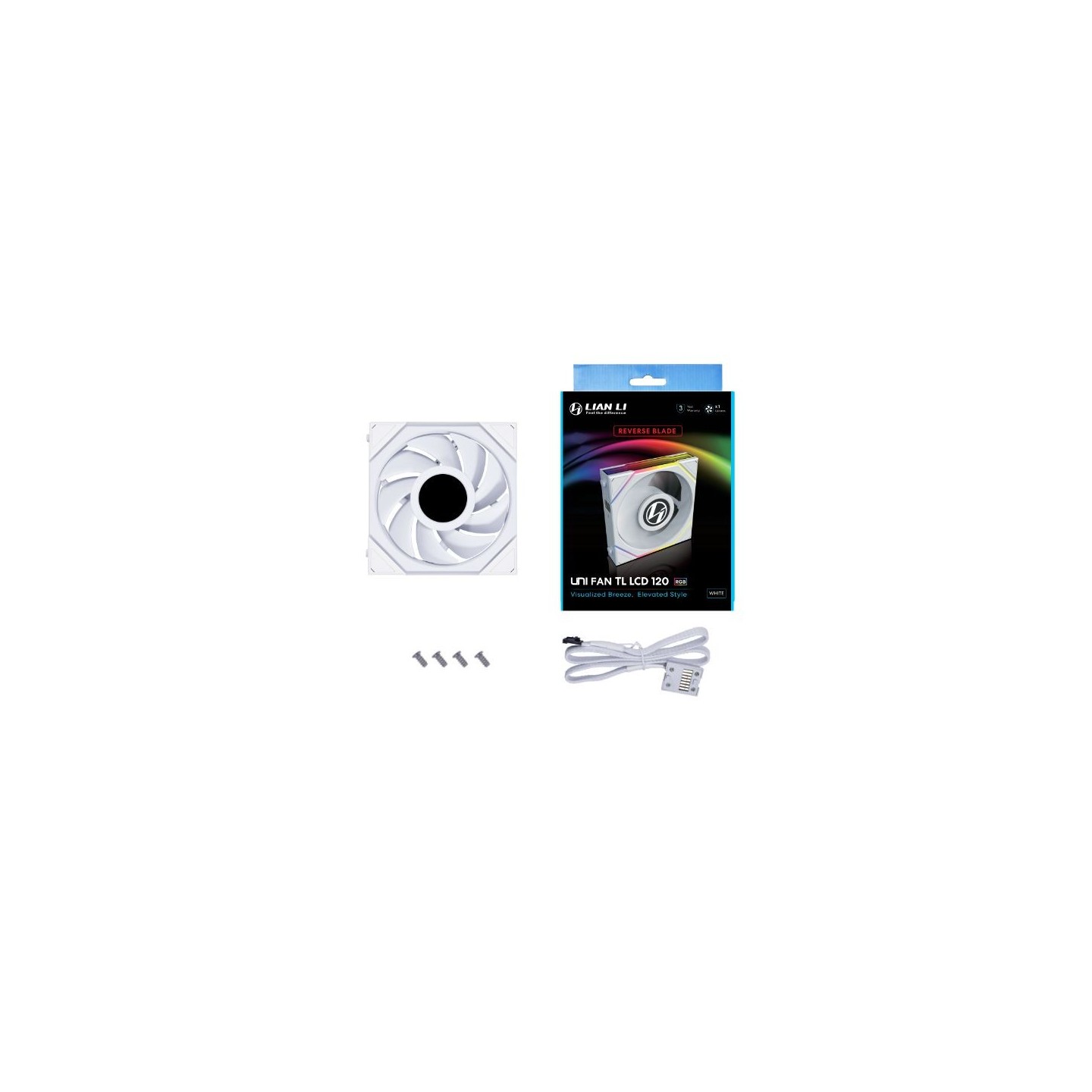 LIAN LI UNI FAN TL LCD – Ventilateur ARGB 120/140 mm avec écran LCD 1,6″