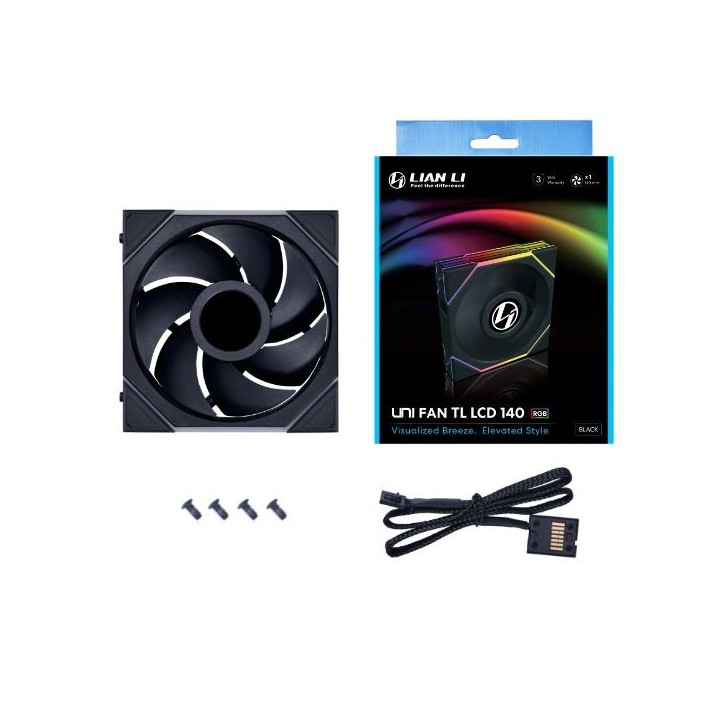 LIAN LI UNI FAN TL LCD – Ventilateur ARGB 120/140 mm avec écran LCD 1,6″