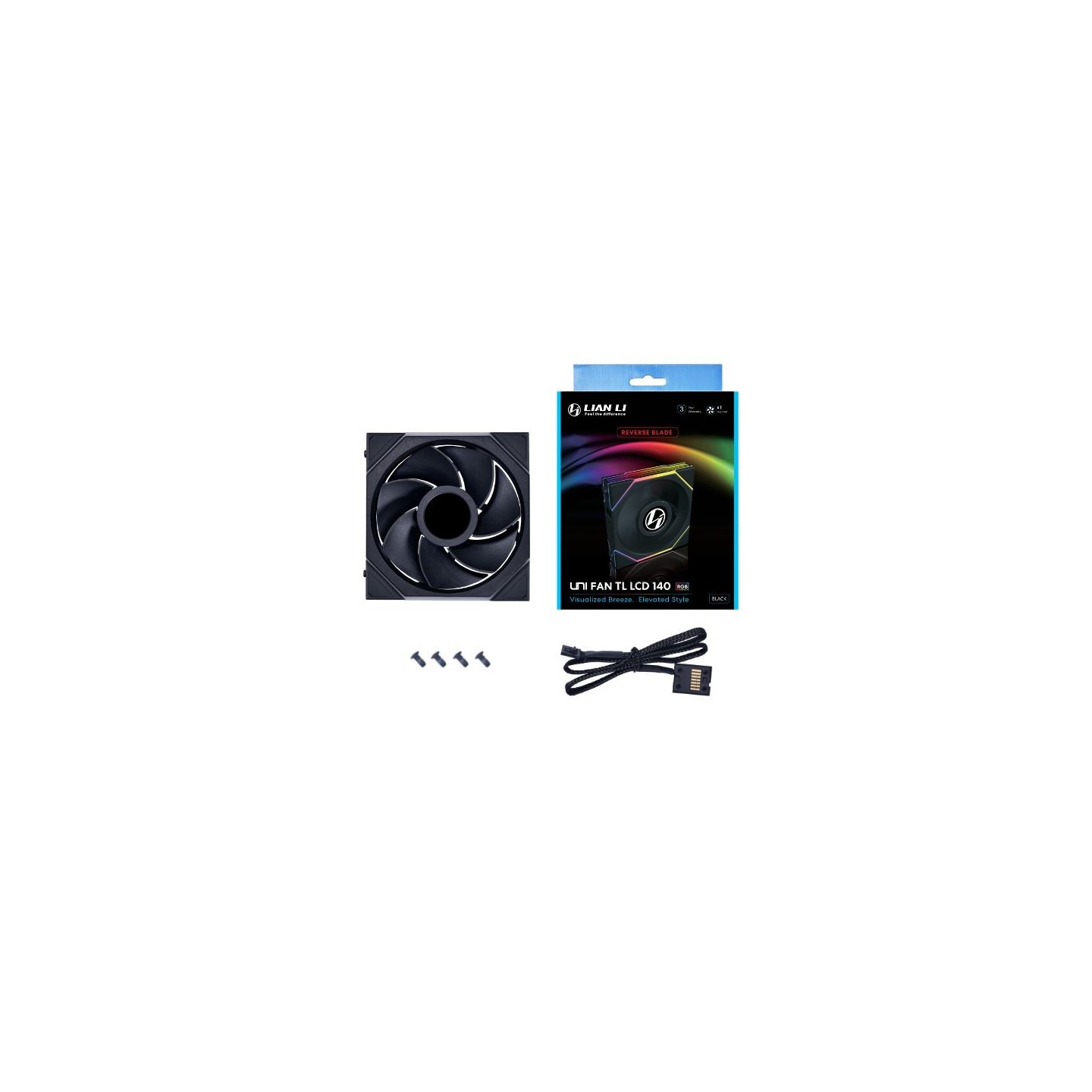LIAN LI UNI FAN TL LCD – Ventilateur ARGB 120/140 mm avec écran LCD 1,6″
